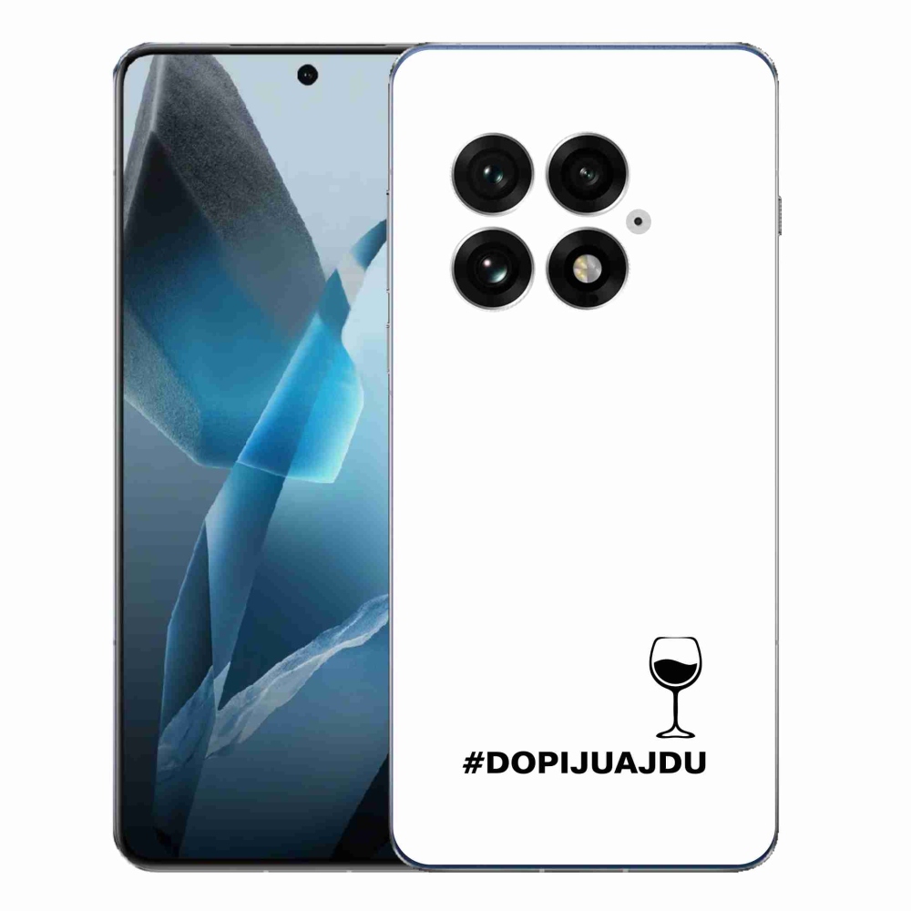 Gelový kryt mmCase na One Plus 13 - vinný motiv bílé pozadí