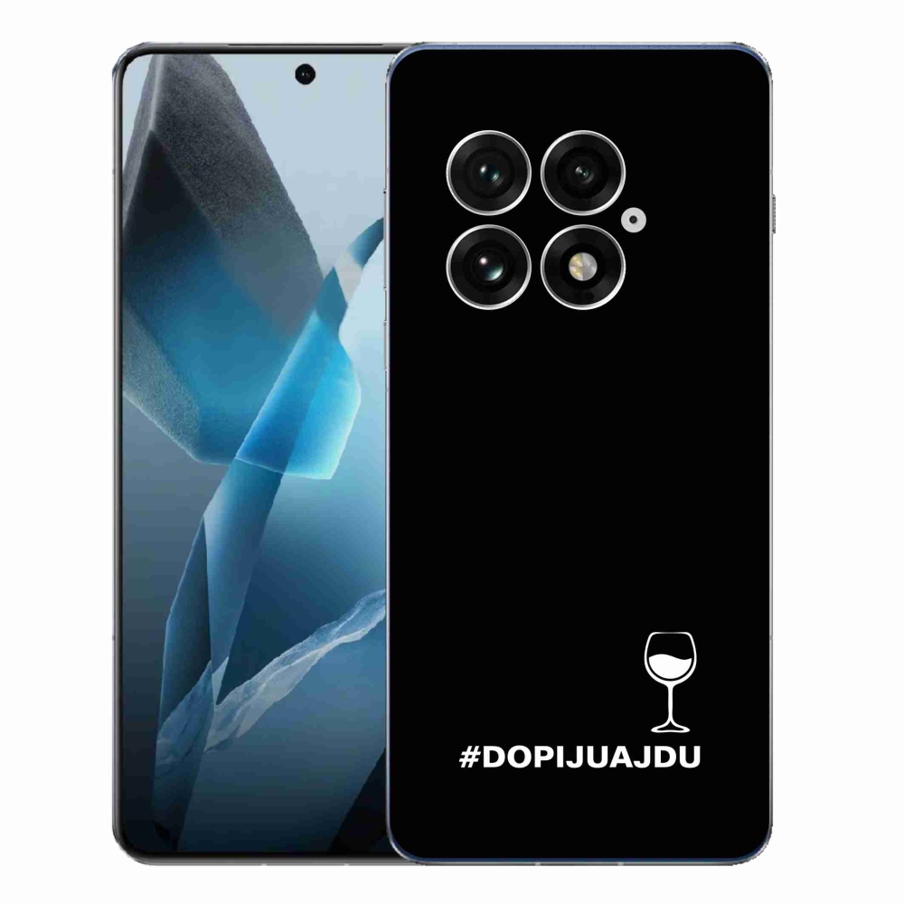 Gelový kryt mmCase na One Plus 13 - vinný motiv černé pozadí