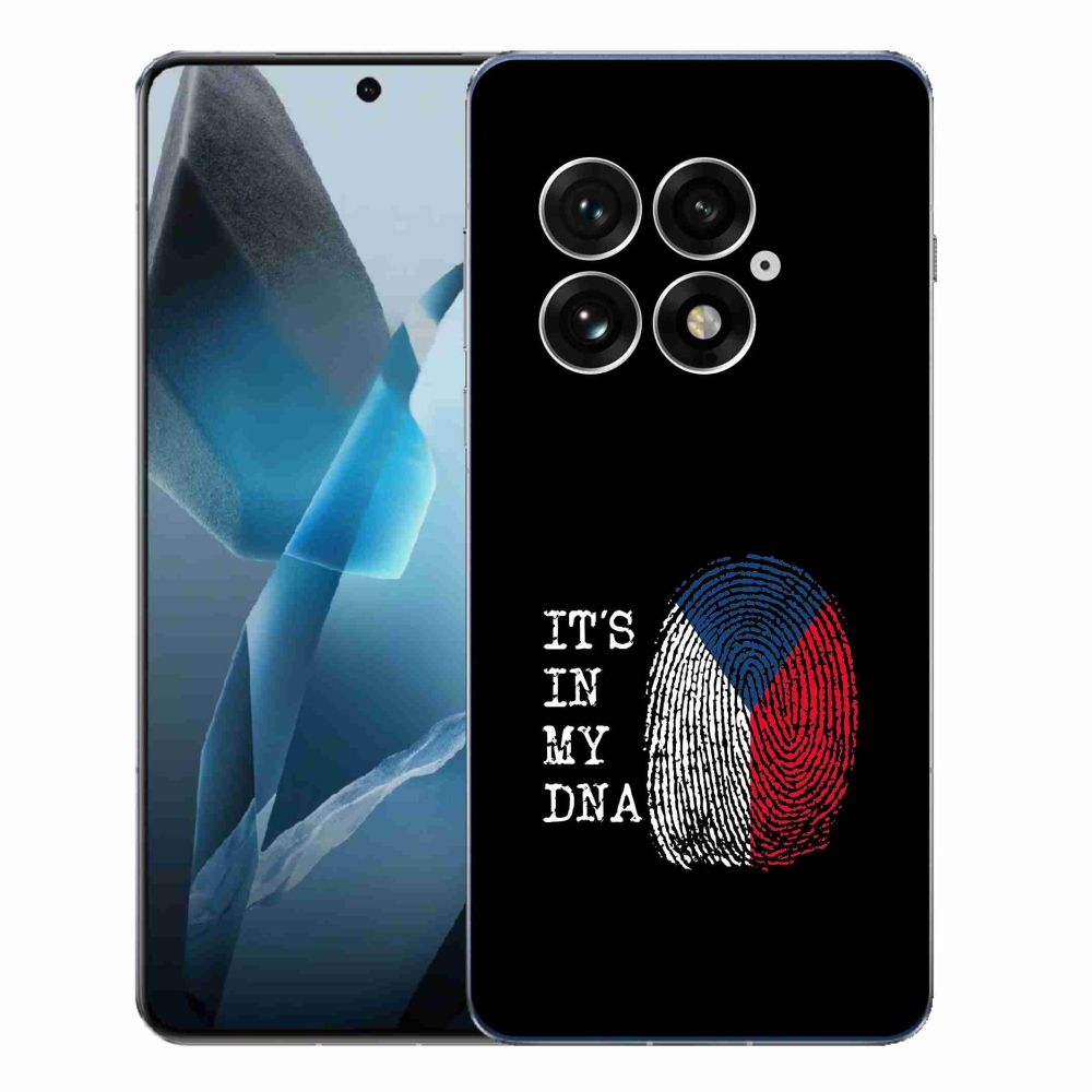 Gelový kryt mmCase na One Plus 13 - vlajka otisk prstu černé pozadí