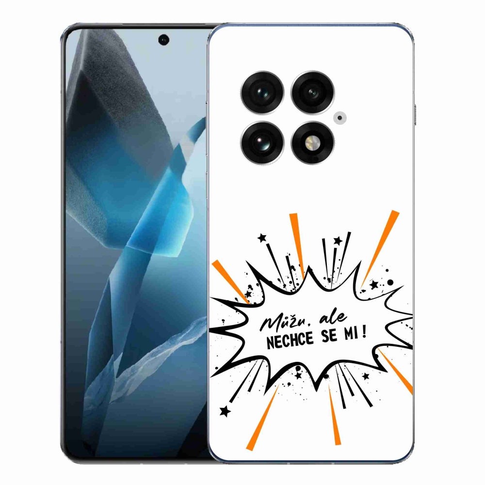 Gelový kryt mmCase na One Plus 13 - vtipný text 11 bílé pozadí