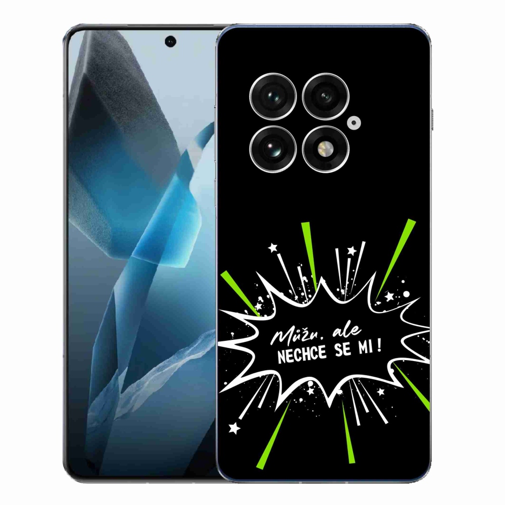 Gelový kryt mmCase na One Plus 13 - vtipný text 11 černé pozadí