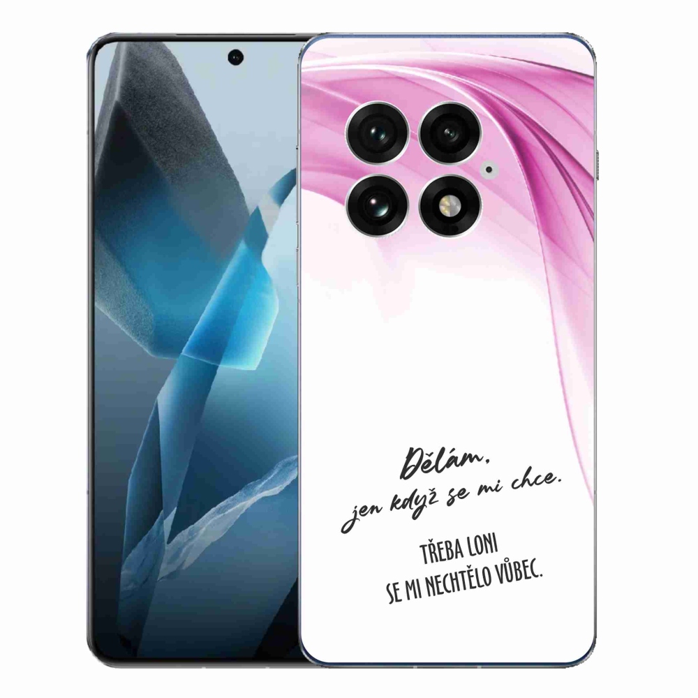 Gelový kryt mmCase na One Plus 13 - vtipný text 12 bílé pozadí