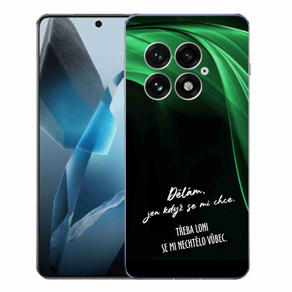 Gelový kryt mmCase na One Plus 13 - vtipný text 12 černé pozadí