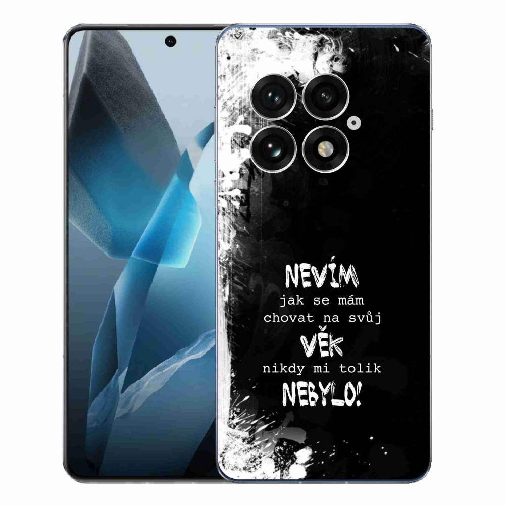 Gelový kryt mmCase na One Plus 13 - vtipný text 14 černé pozadí