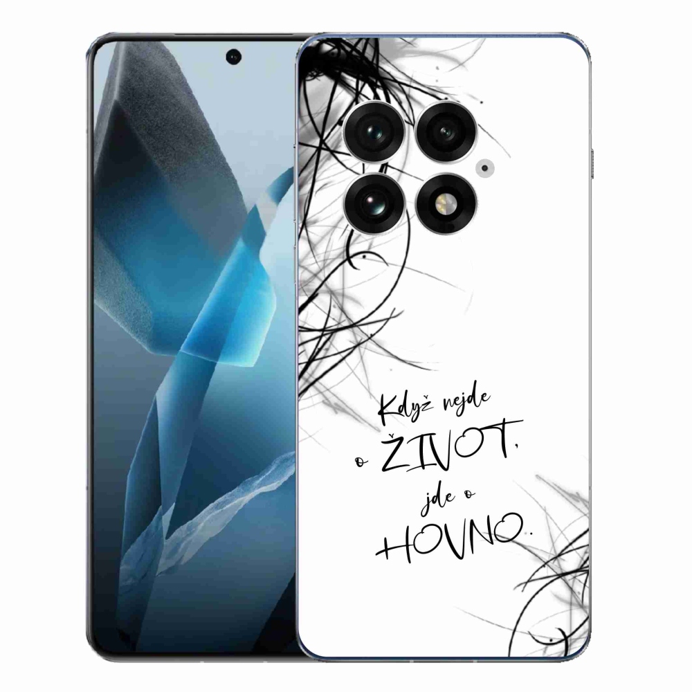 Gelový kryt mmCase na One Plus 13 - vtipný text 16 bílé pozadí