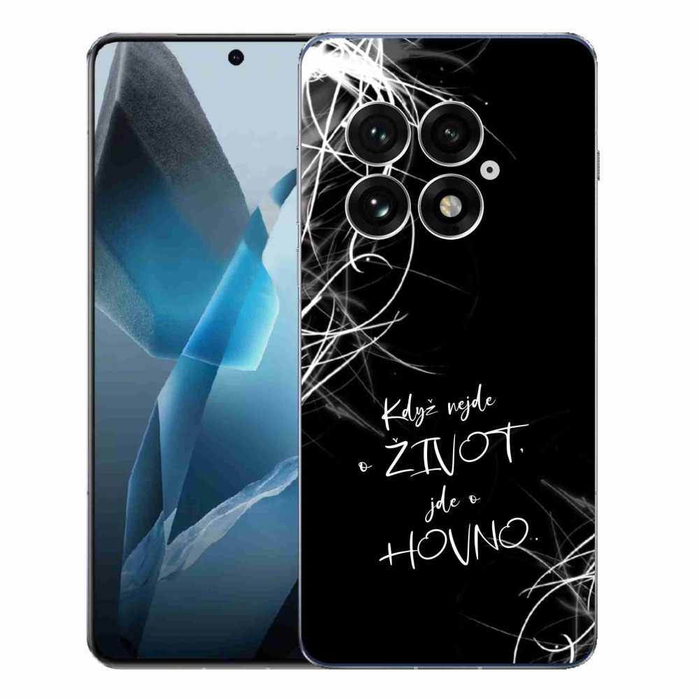 Gelový kryt mmCase na One Plus 13 - vtipný text 16 černé pozadí