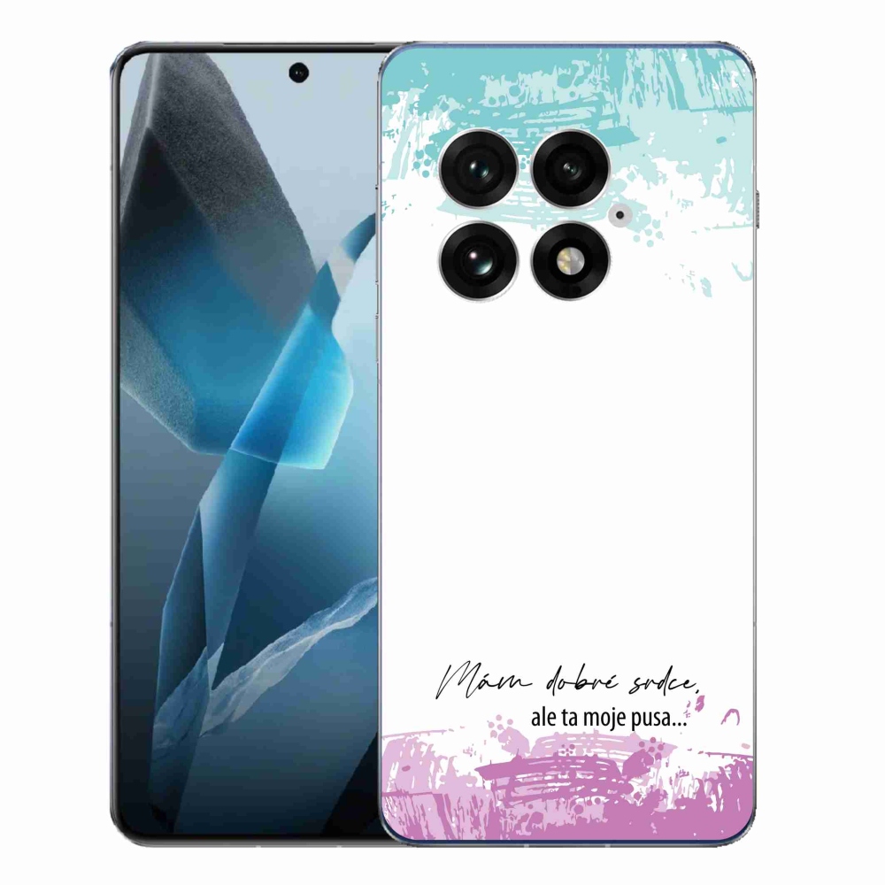 Gelový kryt mmCase na One Plus 13 - vtipný text 3 bílé pozadí