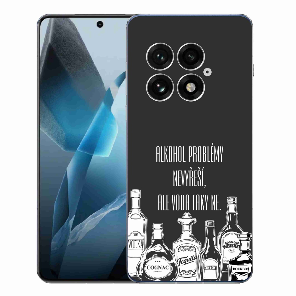 Gelový kryt mmCase na One Plus 13 - vtipný text černé pozadí