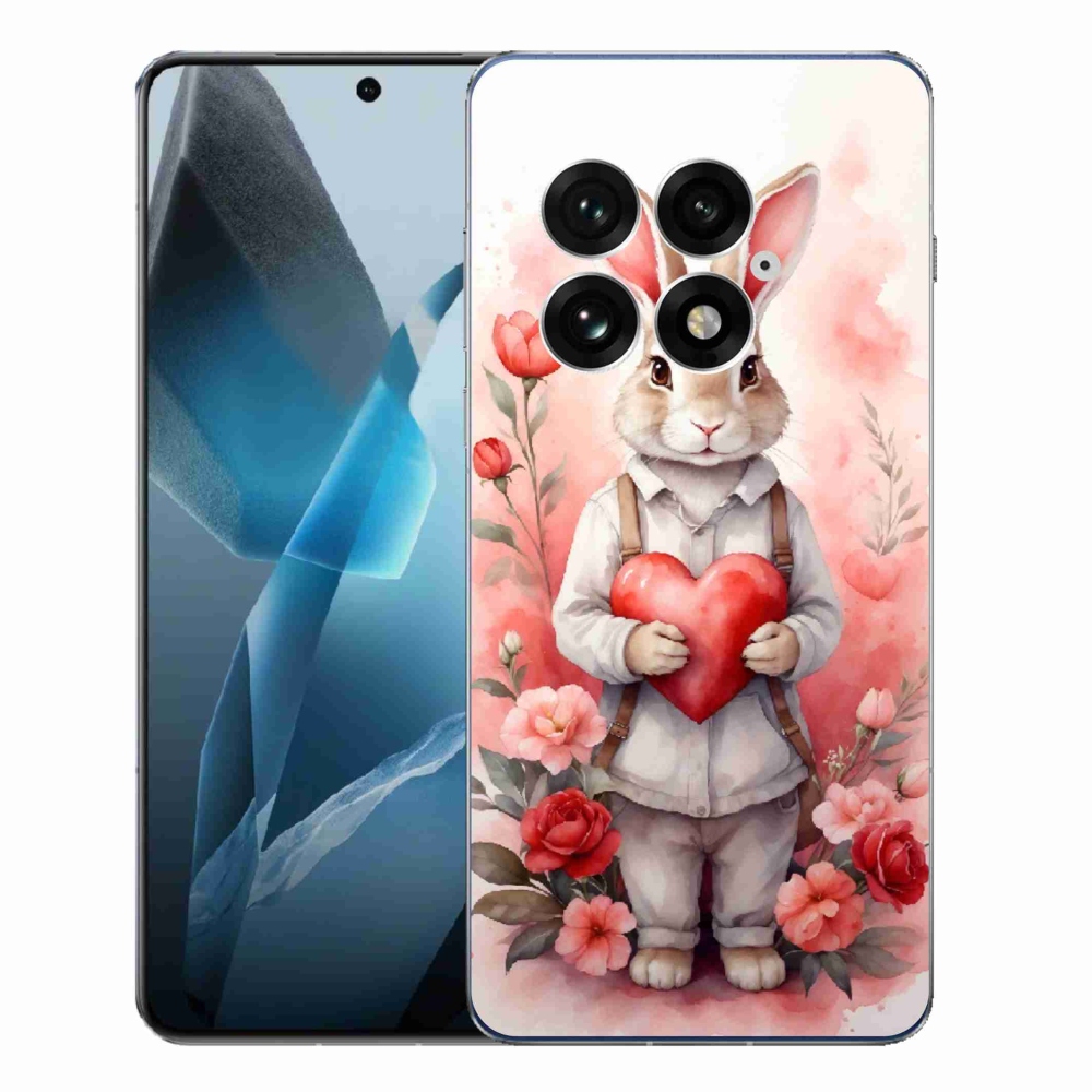Gelový kryt mmCase na One Plus 13 - zajíc se srdíčkem