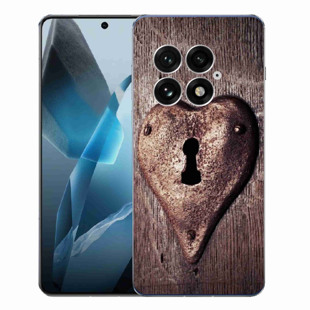 Gelový kryt mmCase na One Plus 13 - zámek ve tvaru srdce