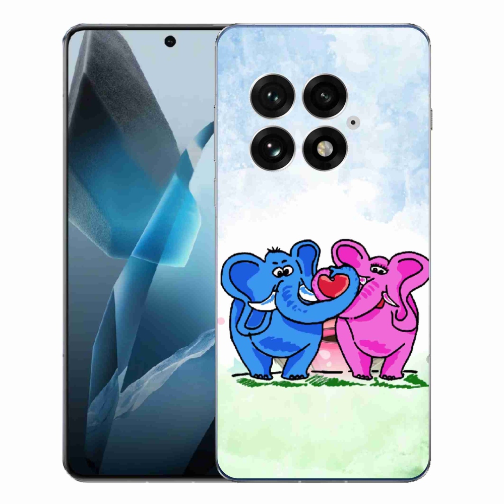 Gelový kryt mmCase na One Plus 13 - zamilovaní sloni