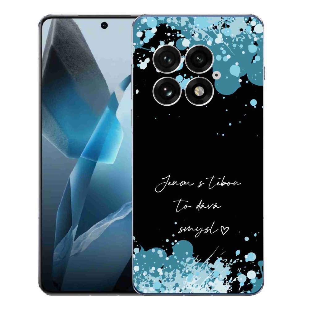 Gelový kryt mmCase na One Plus 13 - zamilovaný text černé pozadí