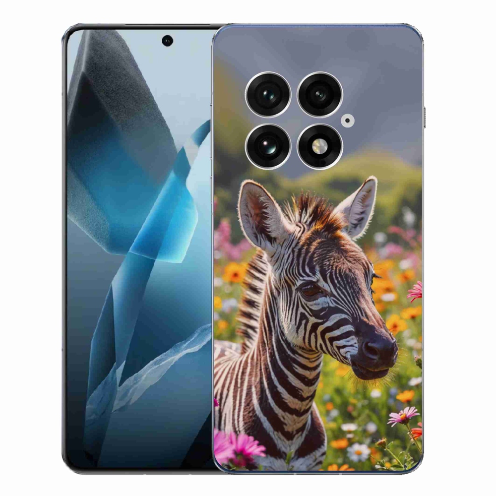 Gelový kryt mmCase na One Plus 13 - zebra na louce