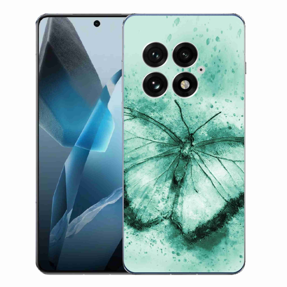 Gelový kryt mmCase na One Plus 13 - zelený motýl