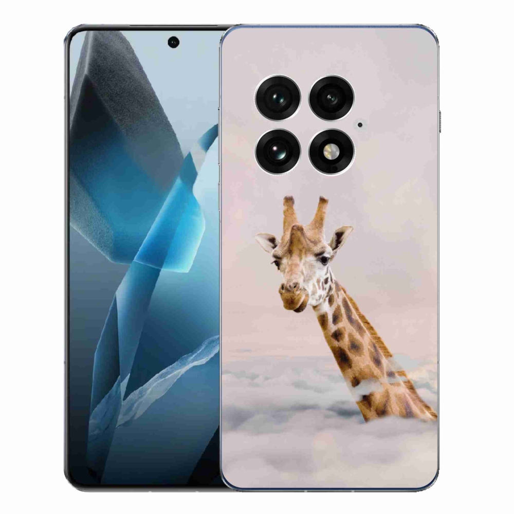 Gelový kryt mmCase na One Plus 13 - žirafa v oblacích