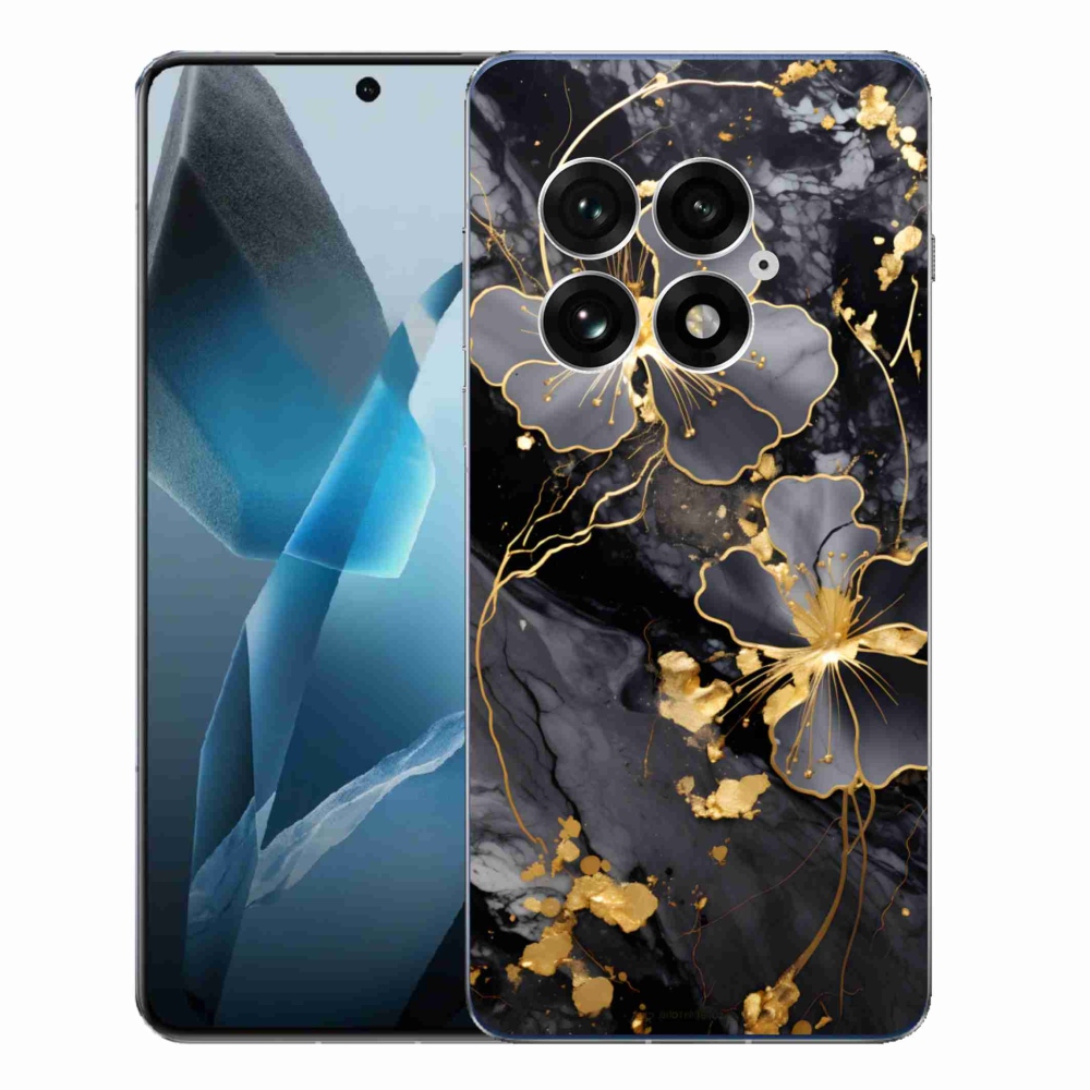 Gelový kryt mmCase na One Plus 13 - zlaté květy