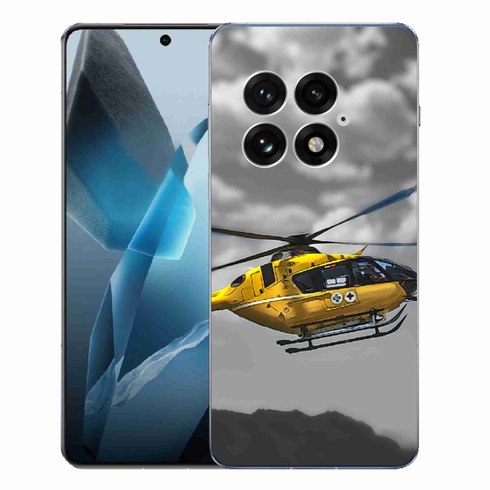 Gelový kryt mmCase na One Plus 13 - žlutá helikoptéra