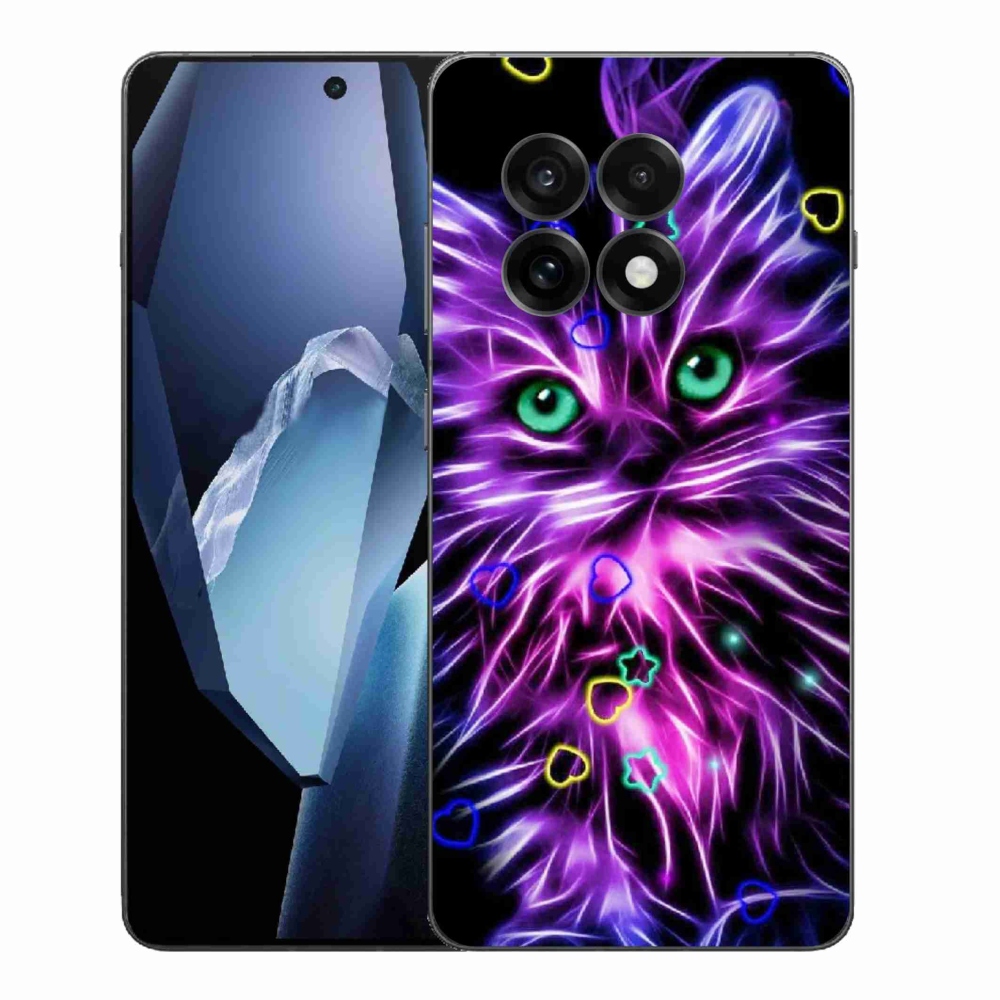 Gelový kryt mmCase na One Plus 13R - abstraktní kočka