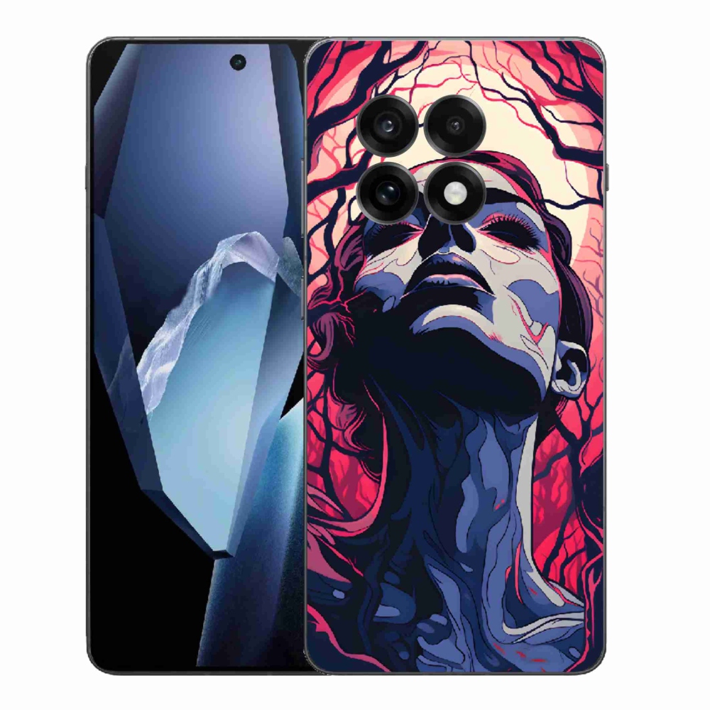 Gelový kryt mmCase na One Plus 13R - abstraktní obličej