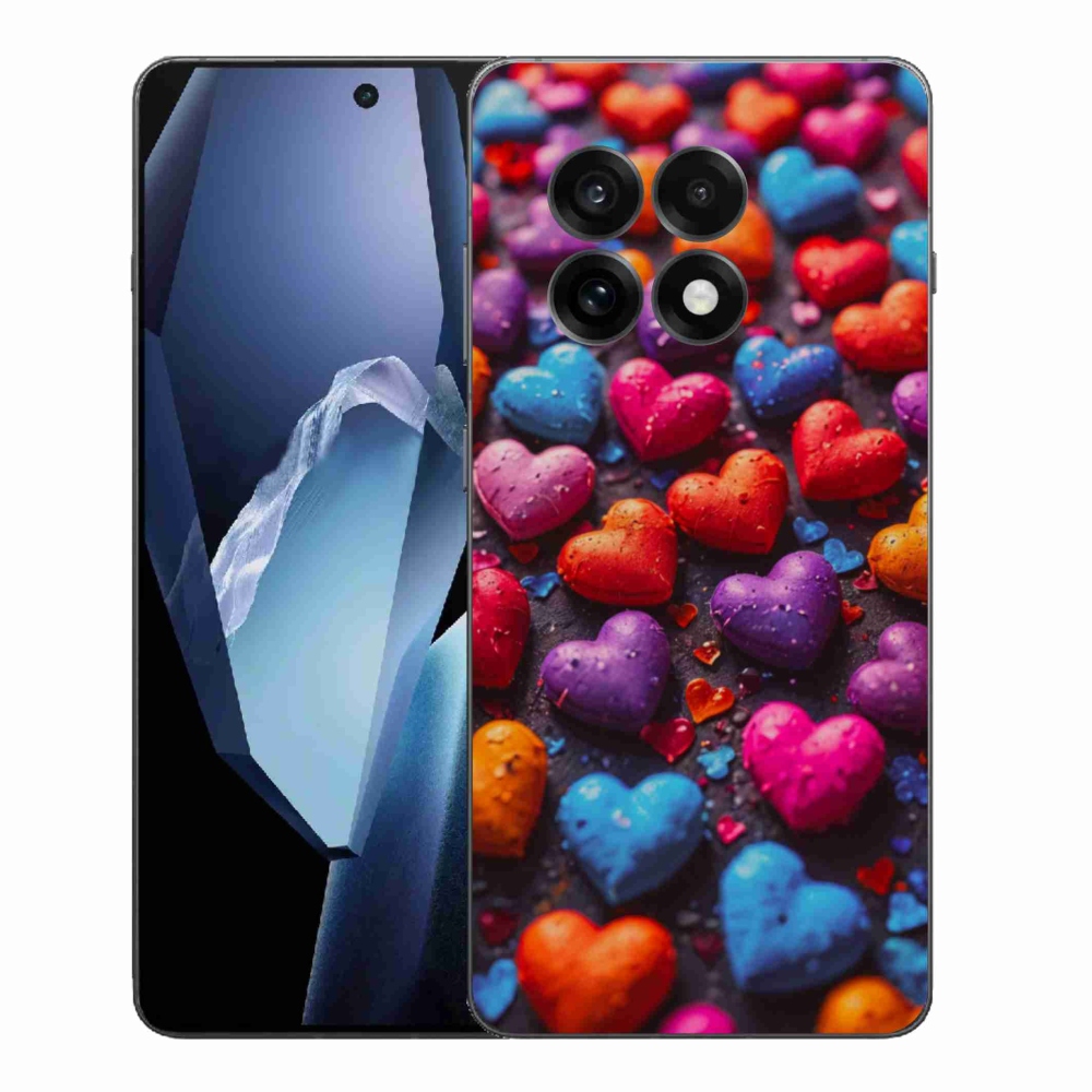 Gelový kryt mmCase na One Plus 13R - barevná srdce
