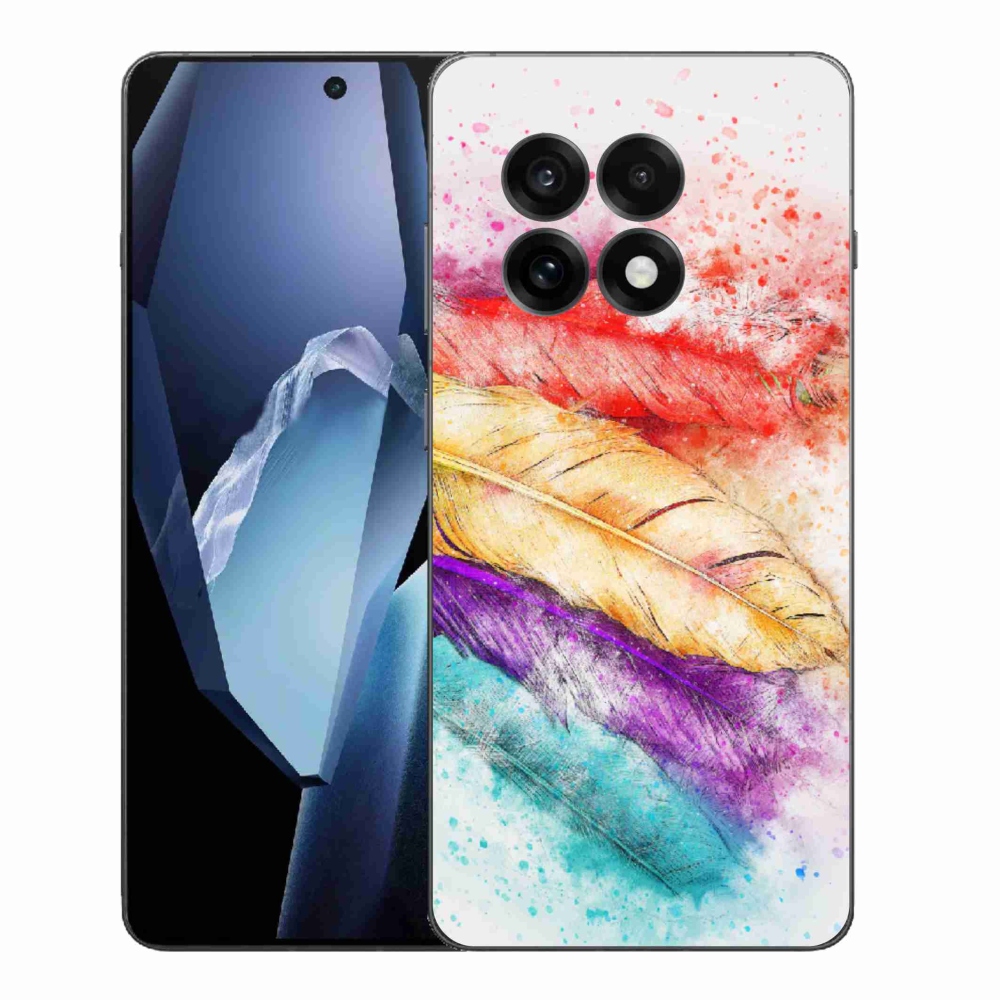 Gelový kryt mmCase na One Plus 13R - barevné peří