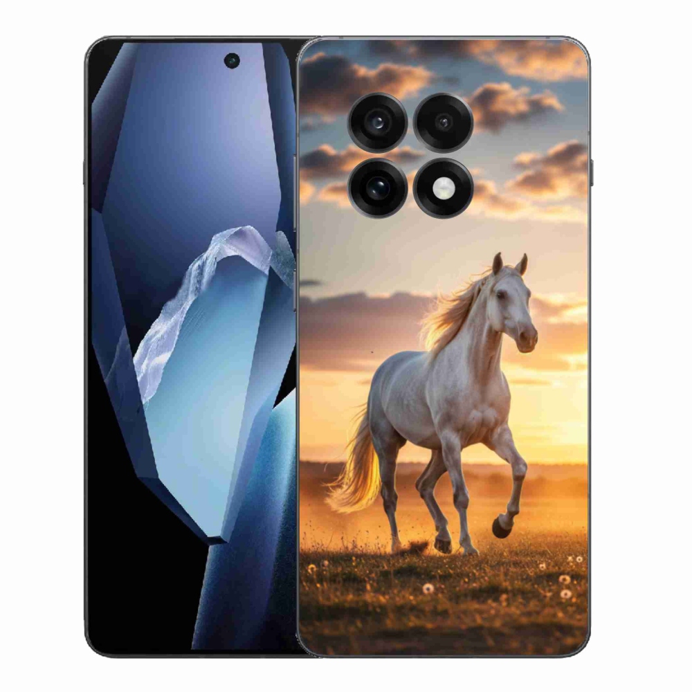 Gelový kryt mmCase na One Plus 13R - běžící bílý kůň 2