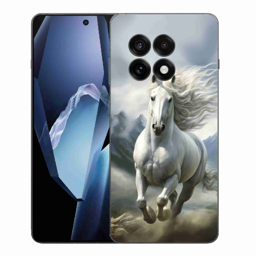 Gelový kryt mmCase na One Plus 13R - běžící bílý kůň 3