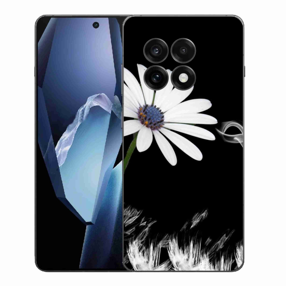 Gelový kryt mmCase na One Plus 13R - bílá květina
