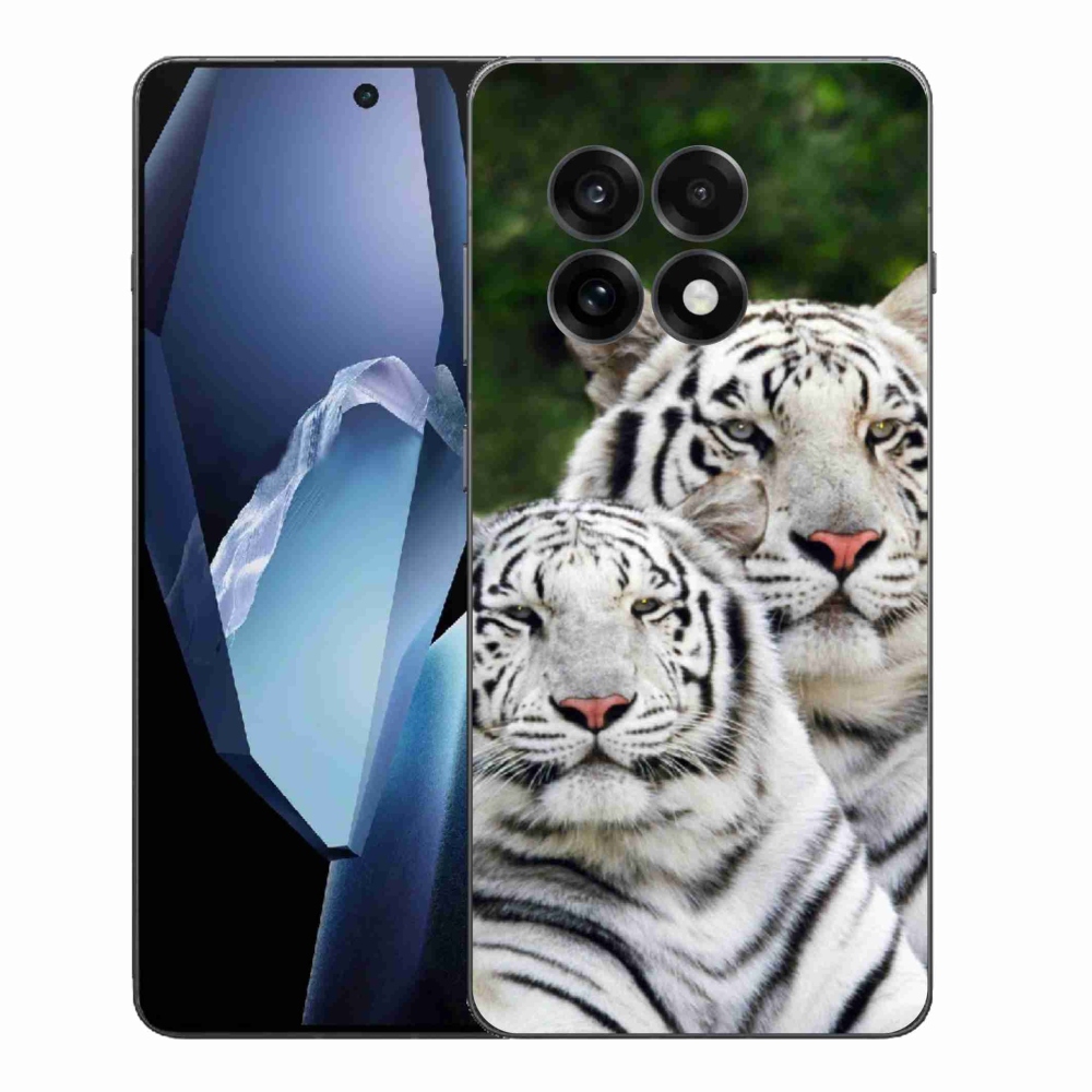 Gelový kryt mmCase na One Plus 13R - bílí tygři