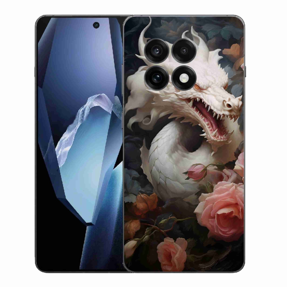 Gelový kryt mmCase na One Plus 13R - bílý drak