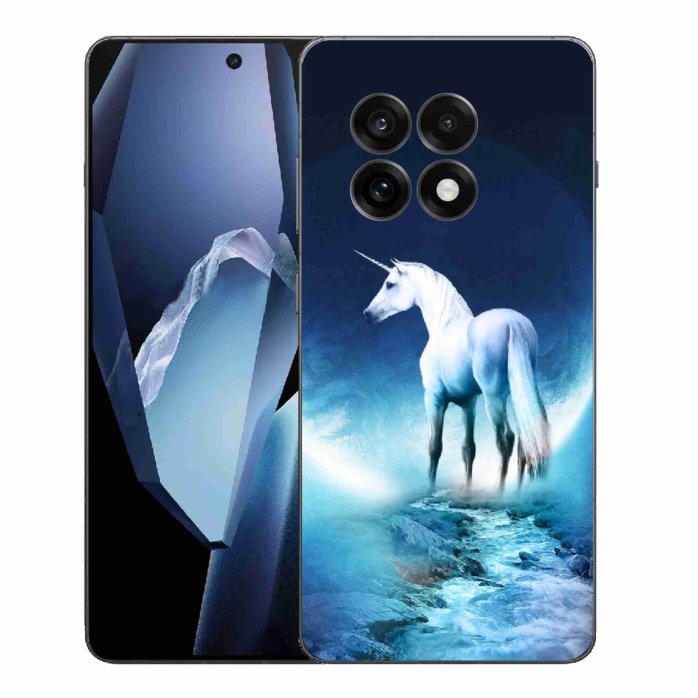 Gelový kryt mmCase na One Plus 13R - bílý jednorožec