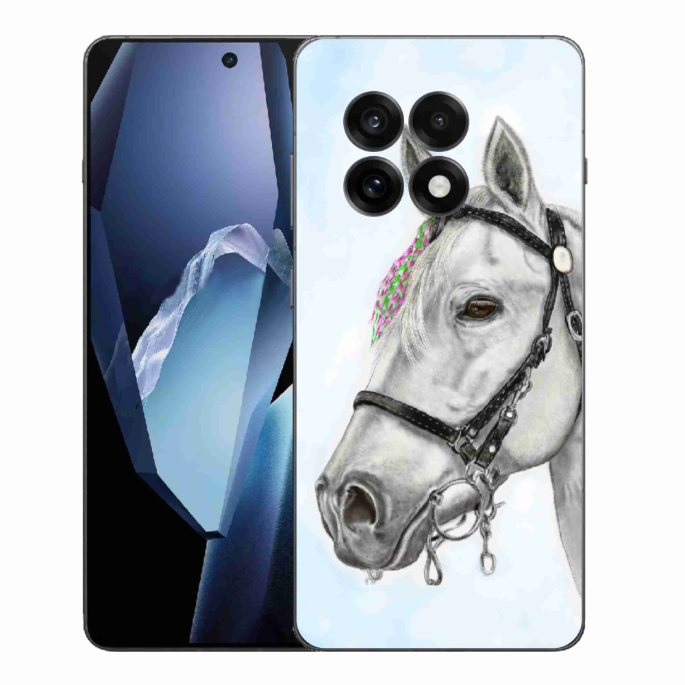 Gelový kryt mmCase na One Plus 13R - bílý kůň 1