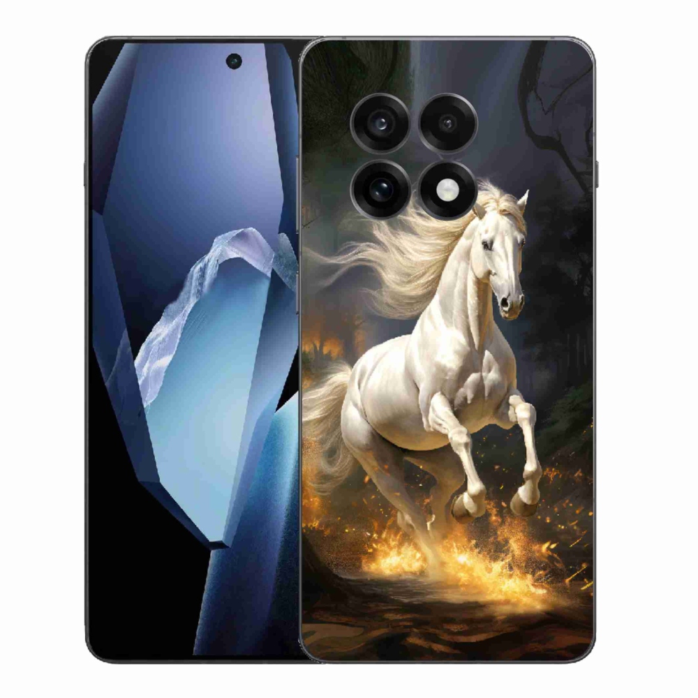 Gelový kryt mmCase na One Plus 13R - bílý kůň 2