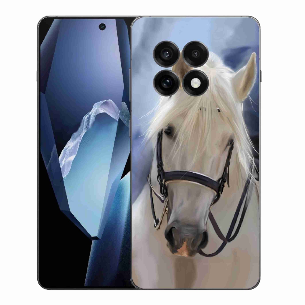 Gelový kryt mmCase na One Plus 13R - bílý kůň