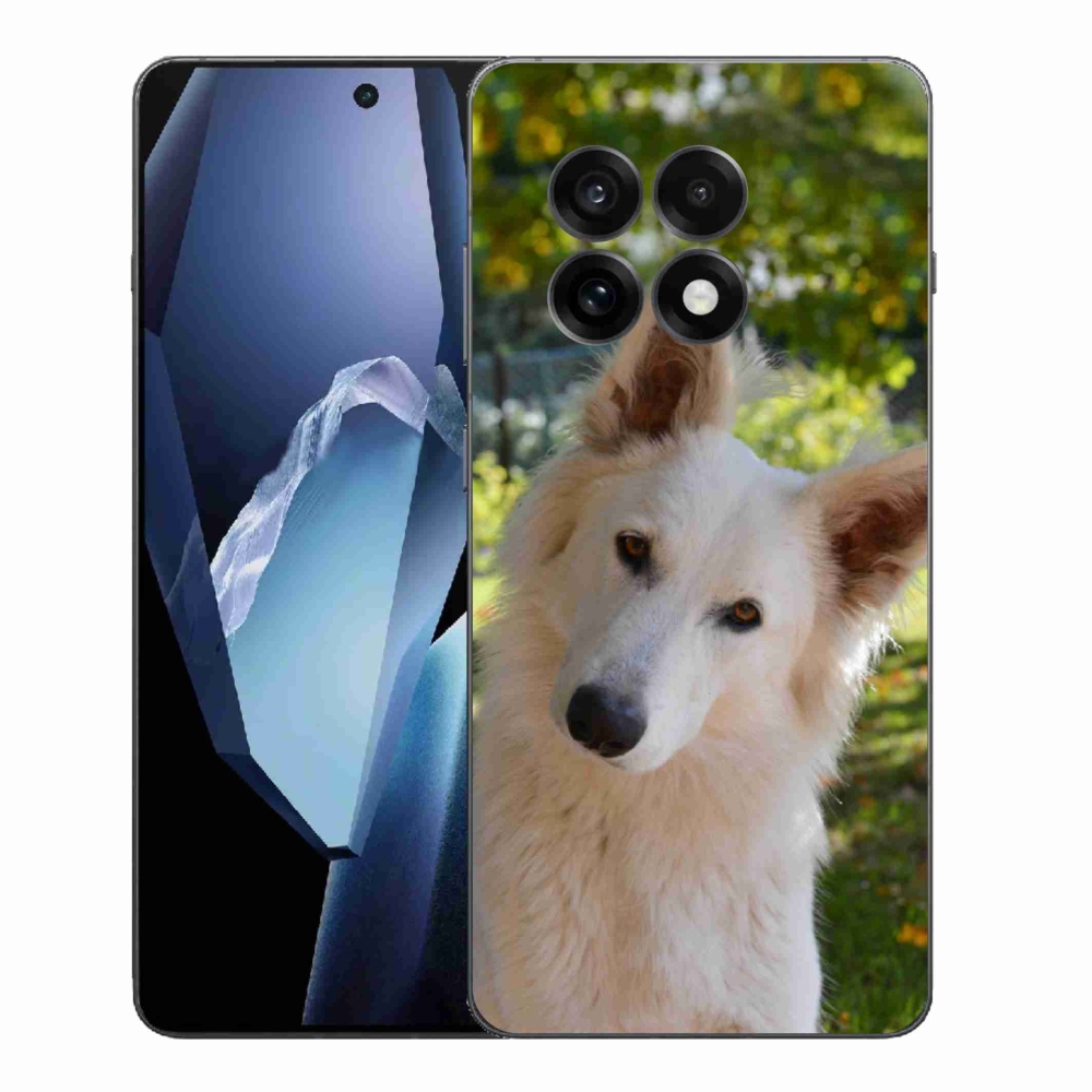 Gelový kryt mmCase na One Plus 13R - bílý švýcarský ovčák 1