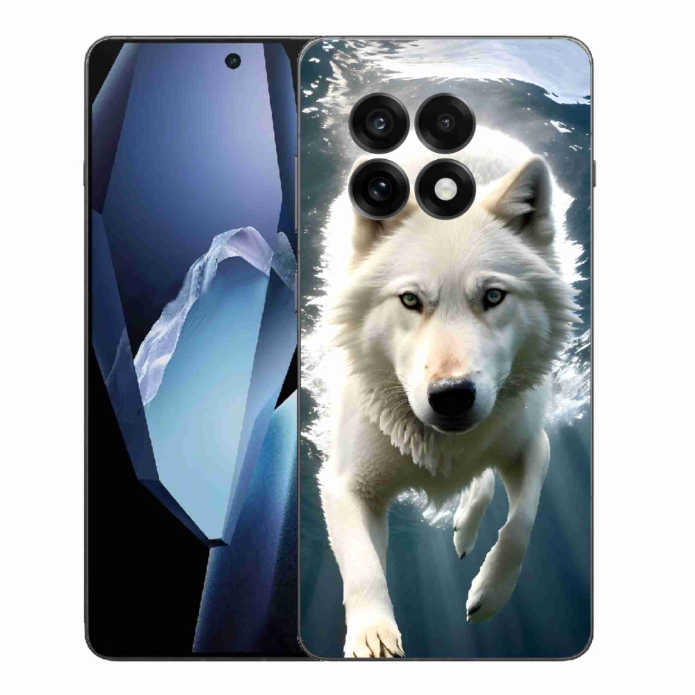 Gelový kryt mmCase na One Plus 13R - bílý vlk