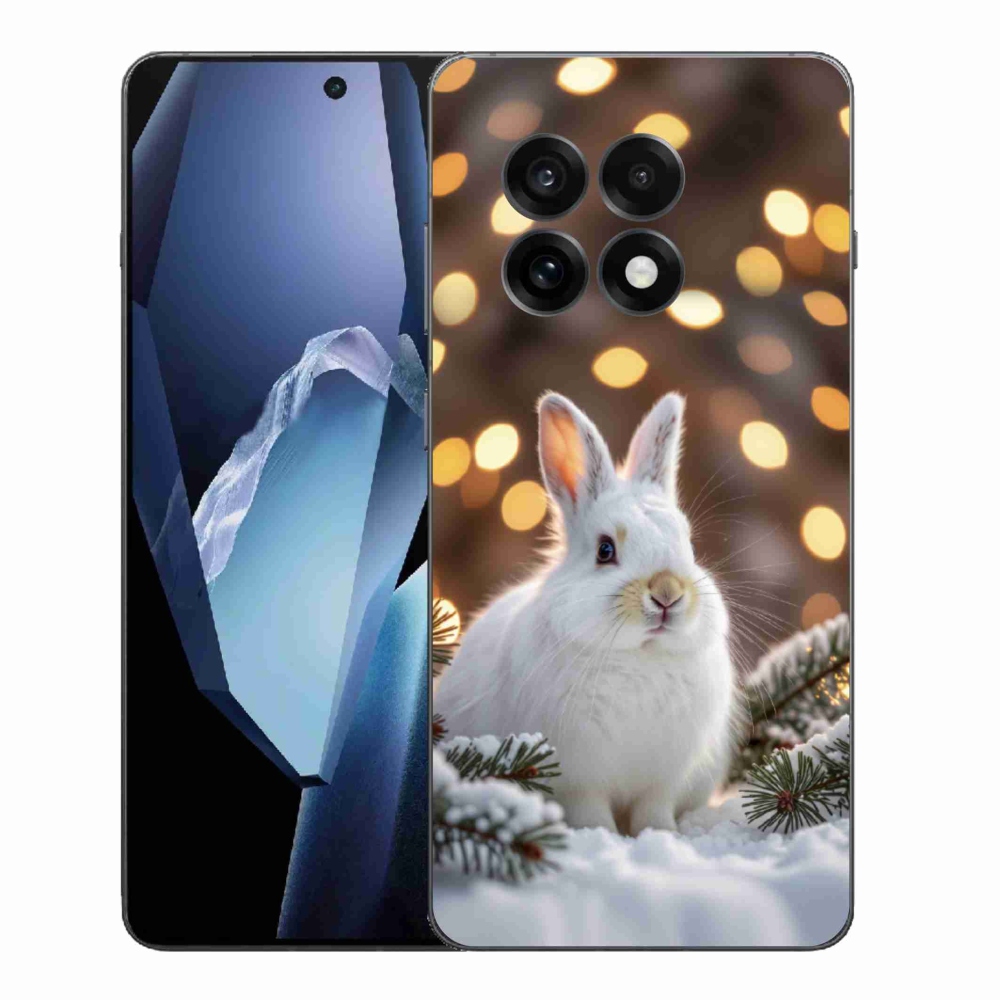 Gelový kryt mmCase na One Plus 13R - bílý zajíc