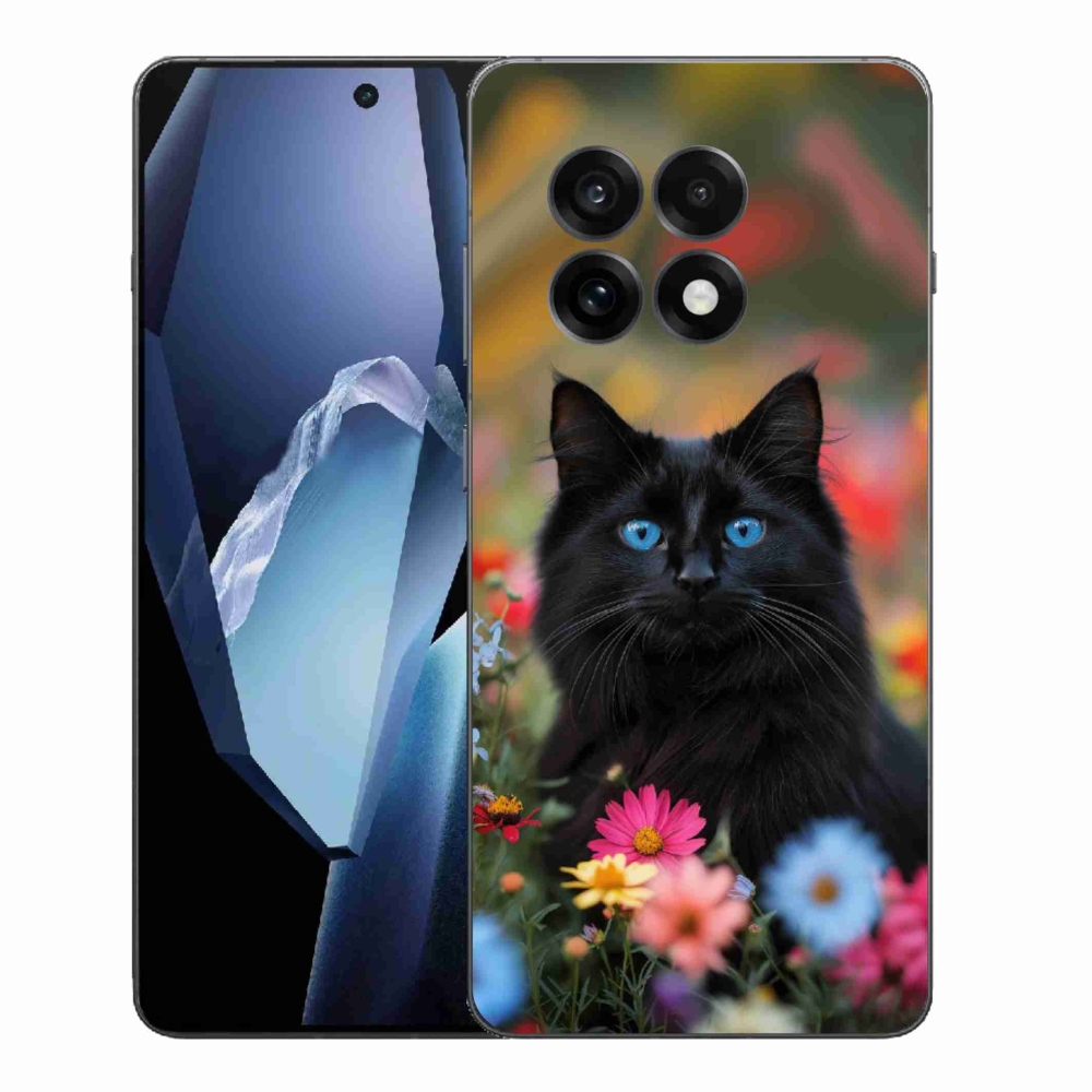 Gelový kryt mmCase na One Plus 13R - černé kotě 4