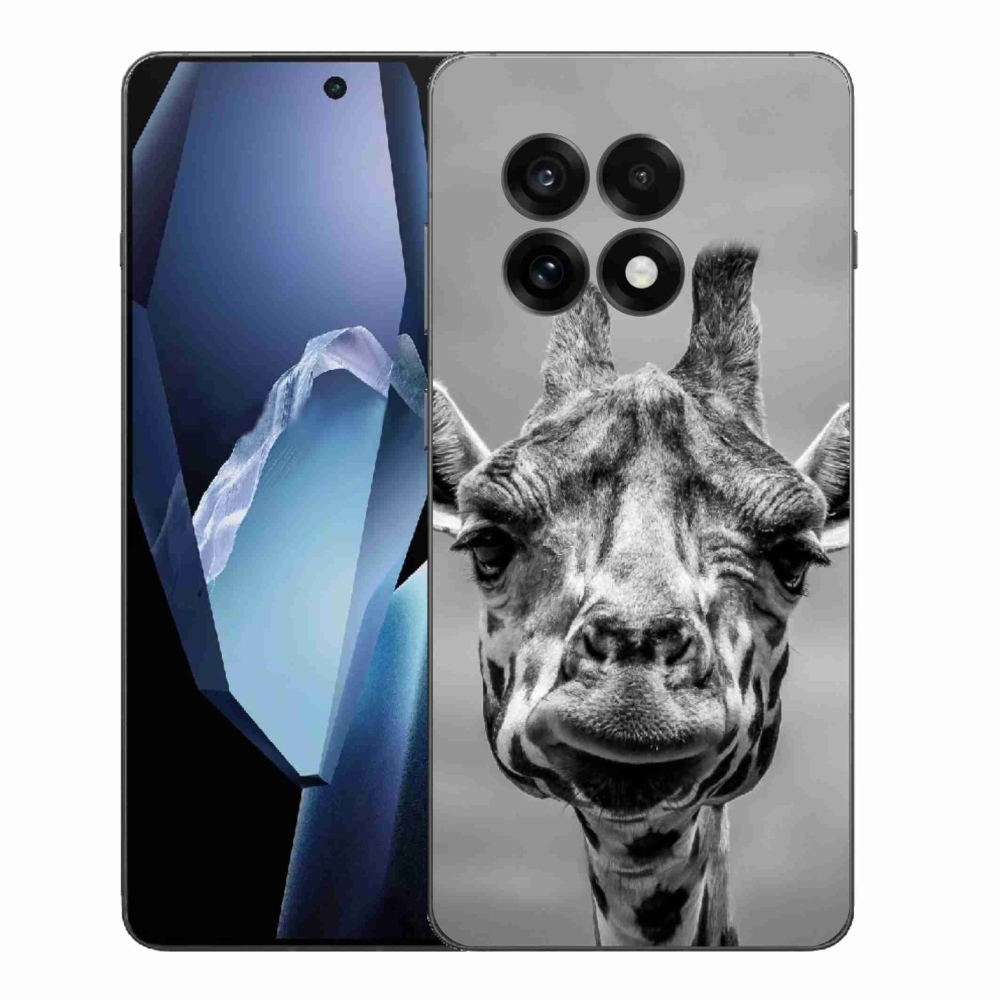 Gelový kryt mmCase na One Plus 13R - černobílá žirafa