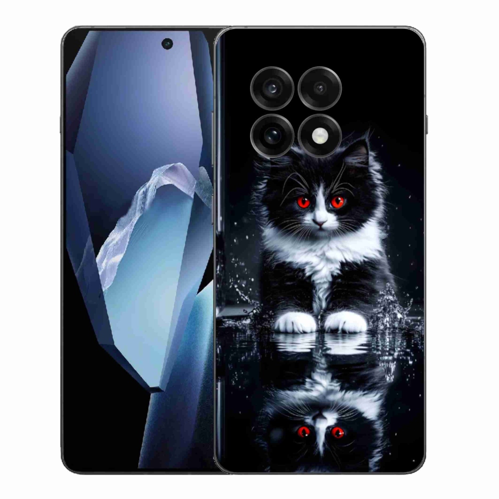 Gelový kryt mmCase na One Plus 13R - černobílé kotě