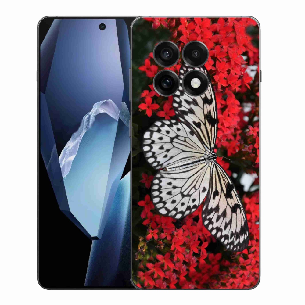 Gelový kryt mmCase na One Plus 13R - černobílý motýl 1