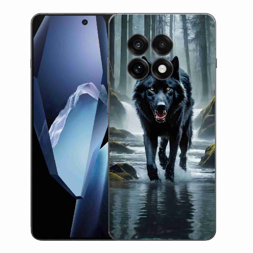 Gelový kryt mmCase na One Plus 13R - černý vlk