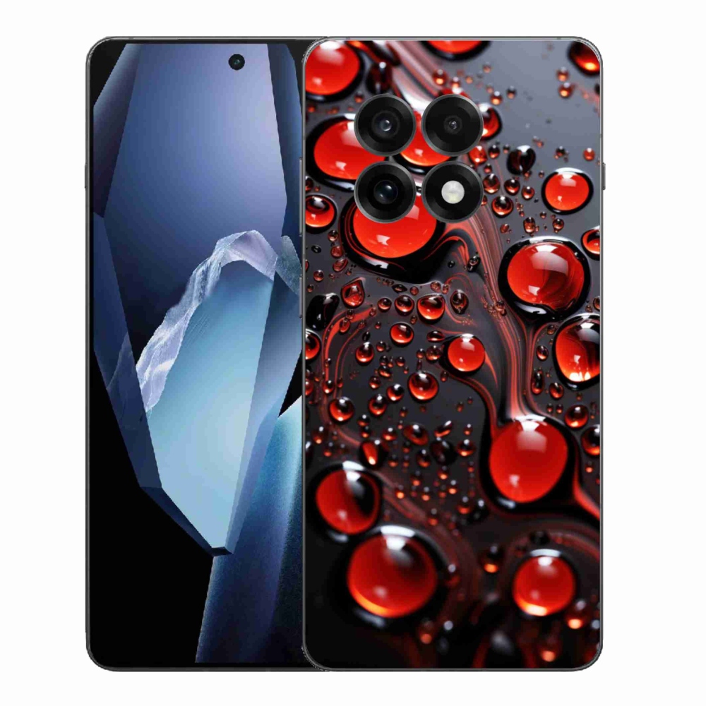 Gelový kryt mmCase na One Plus 13R - červené kapky 2