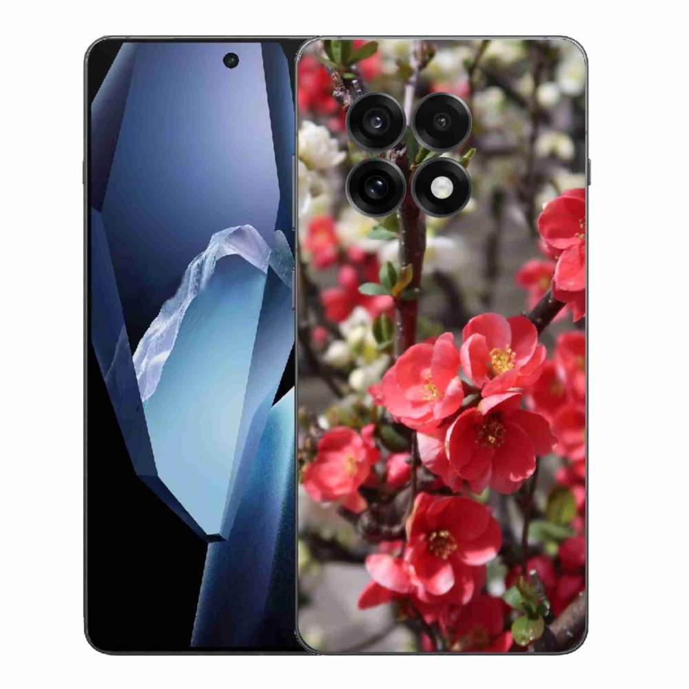 Gelový kryt mmCase na One Plus 13R - červené květy