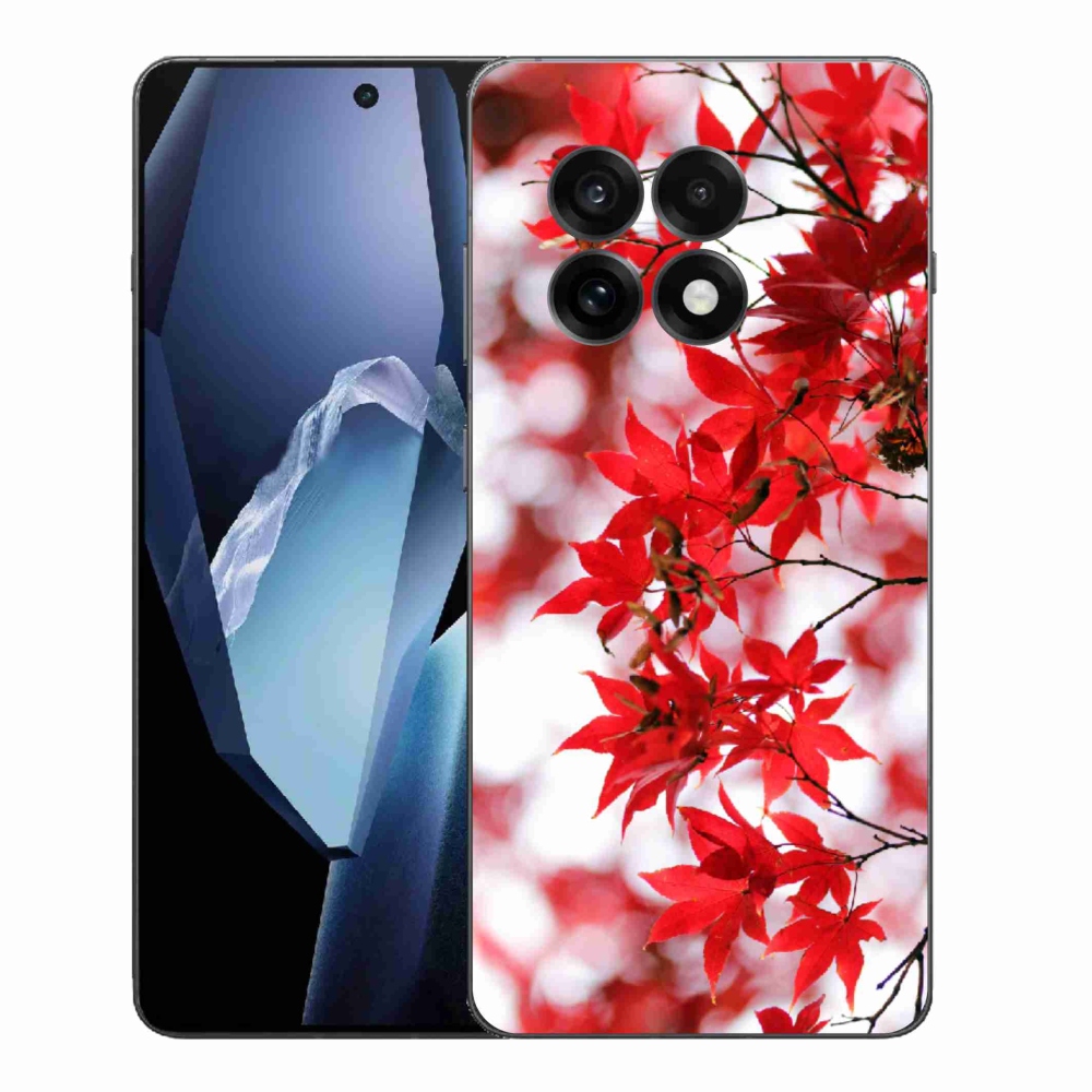 Gelový kryt mmCase na One Plus 13R - červené listy