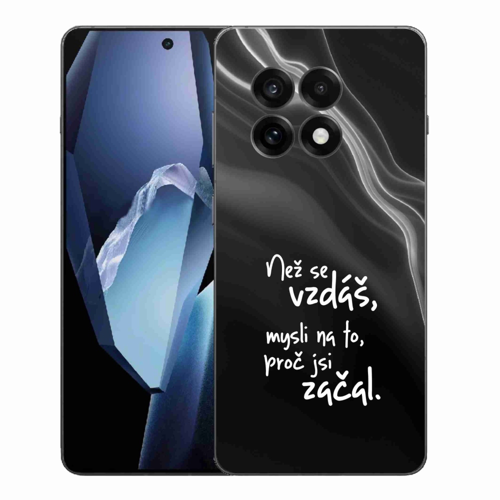 Gelový kryt mmCase na One Plus 13R - citát 2 černé pozadí