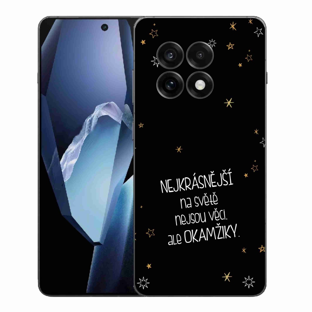 Gelový kryt mmCase na One Plus 13R - citát 4 černé pozadí
