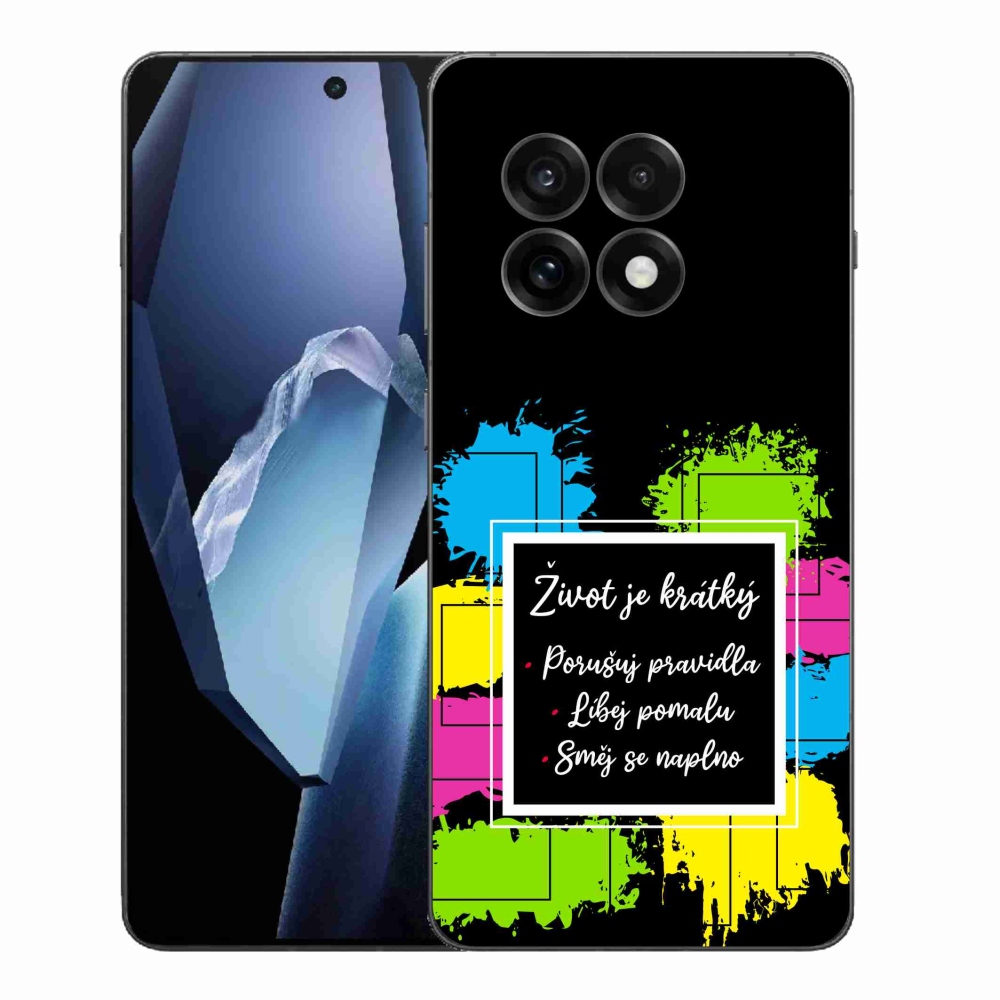Gelový kryt mmCase na One Plus 13R - citát 5 černé pozadí