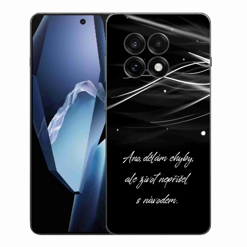 Gelový kryt mmCase na One Plus 13R - citát černé pozadí