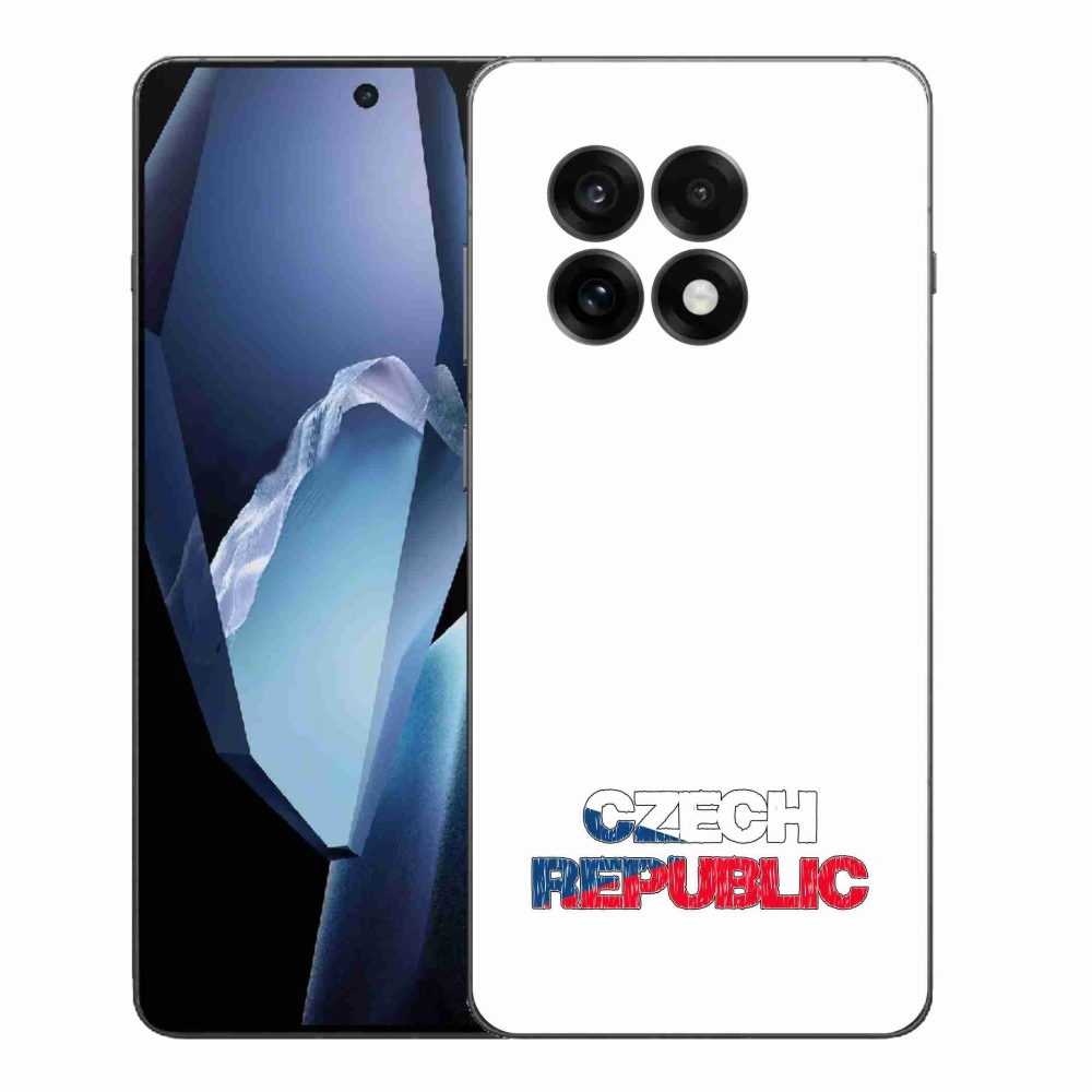 Gelový kryt mmCase na One Plus 13R - Czech Republic bílé pozadí